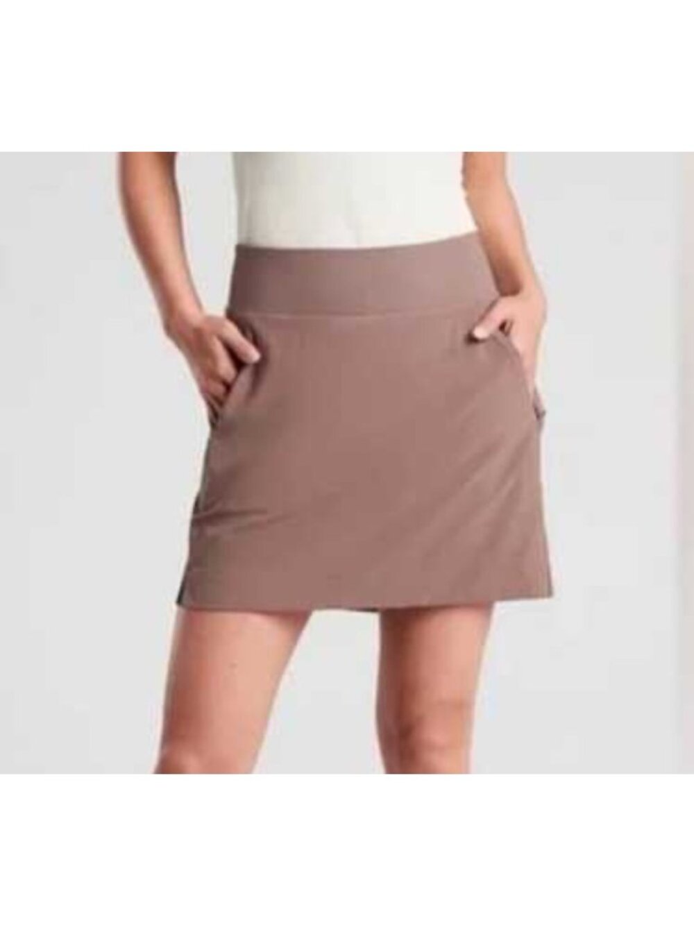 Athleta Soho Skort Womens Brown Size 14 Athletic Hiking Built-In Shorts